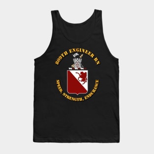 809th Engineer Bn - Coat of Arms w Motto Tank Top